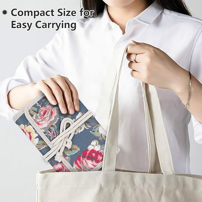 Teamoy Travel Jewelry Roll, Jewelry Storage Bag Organizer