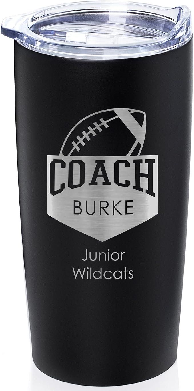 Lifetime Creations Personalized Football Coach Tumbler: Custom Football Coach