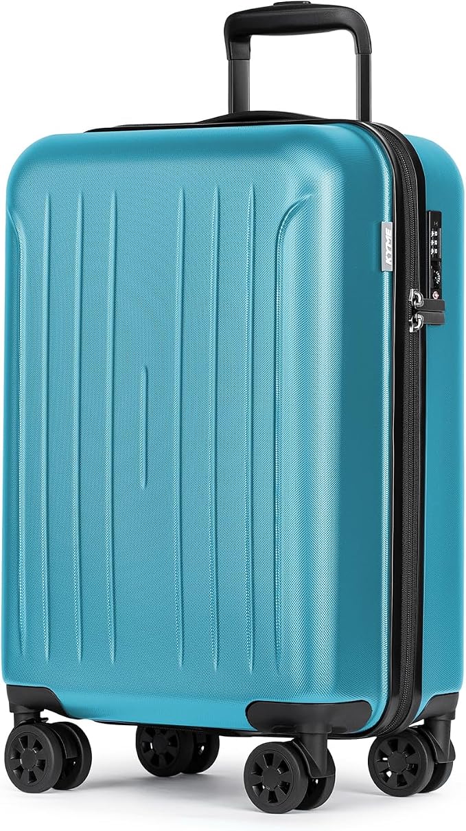 KYME Suitcase Hardshell With Double Spinner Wheels, PC+ABS TSA Lock Travel