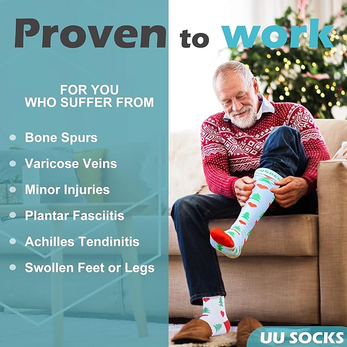 Medical Compression Socks for Women and Men 3 Pairs 20-30 mmHg Knee High