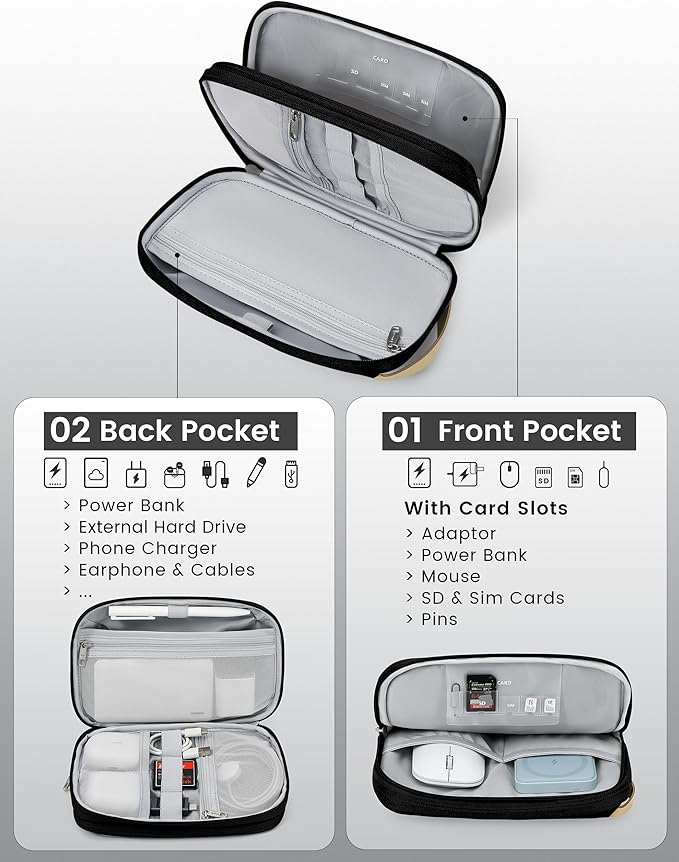Travelkin Travel Cord Organizer, Electronic Organizer Travel Case, Cable