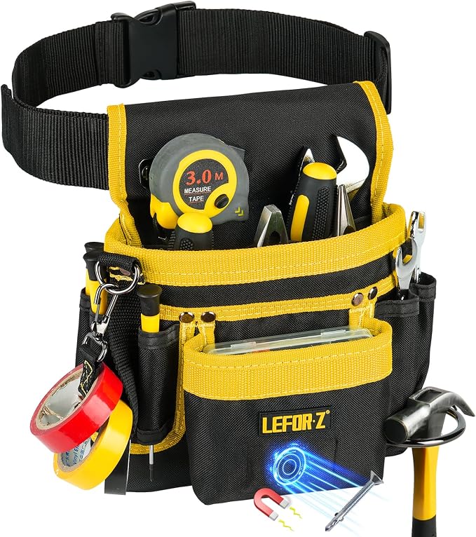 Tool Belt, Magnetic Tool Pouch, 14-Pockets Tool Belts