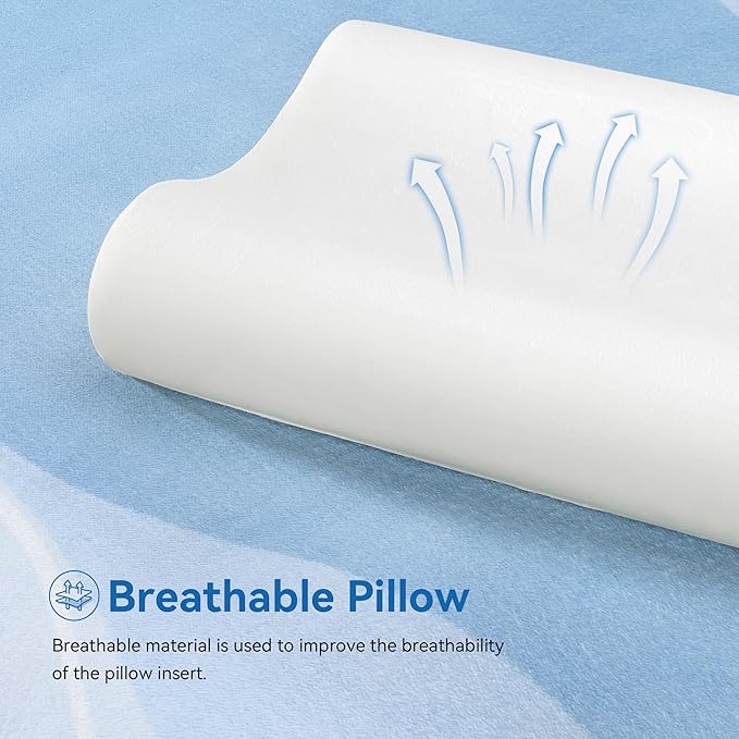 AM AEROMAX Travel Contour Memory Foam Pillow, Cervical Pillow