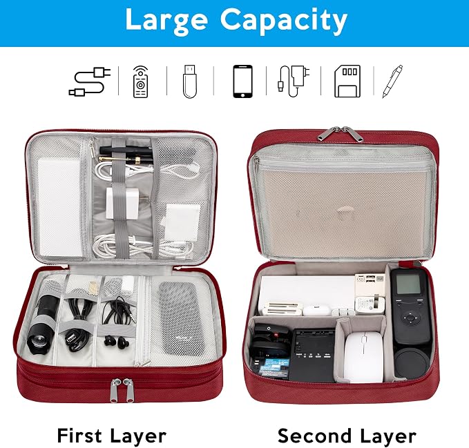 Electronic Organizer Travel Case, Travel Cord Organizer Case Portable