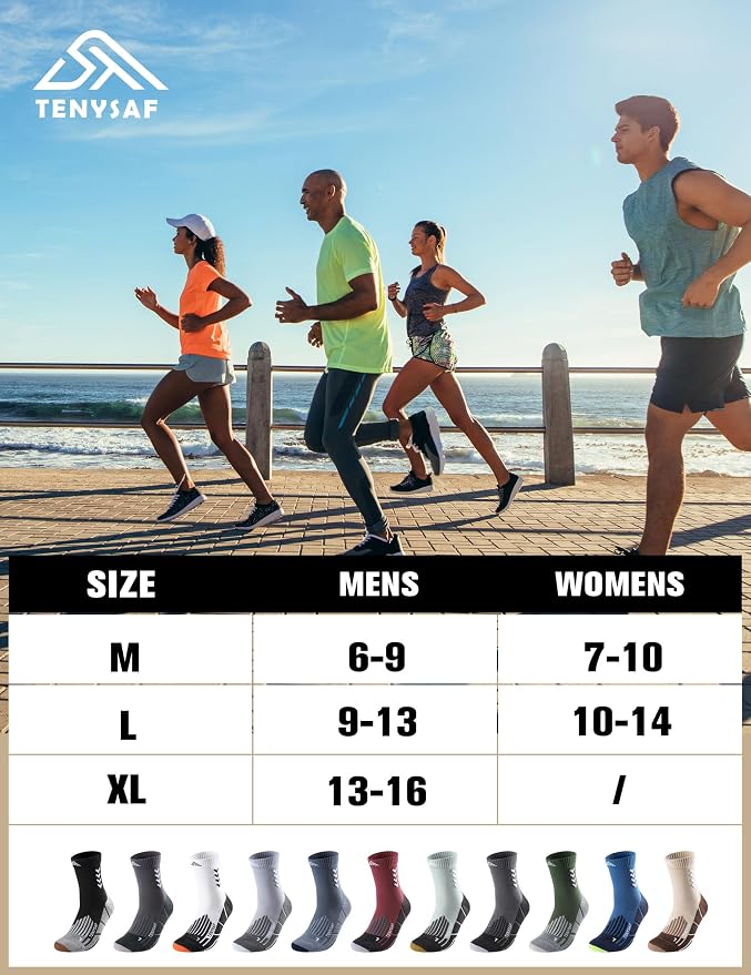 Compression Crew Running Socks: Athletic Socks
