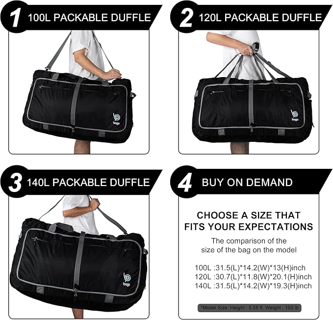 Bago Large Foldable Duffel Bags