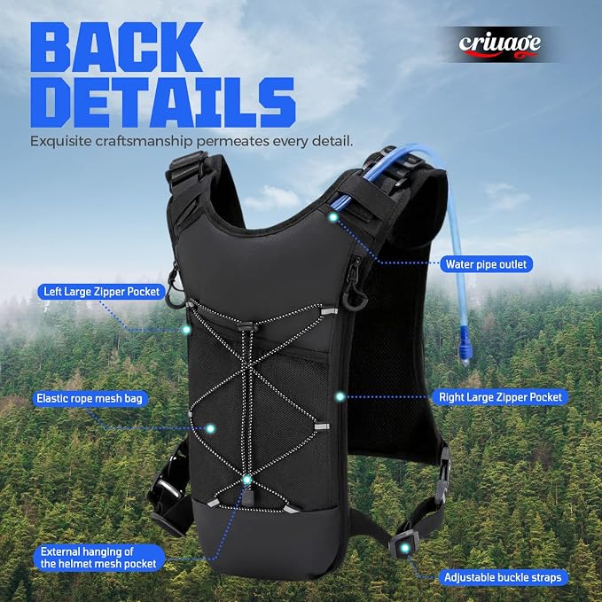 USA Original Patent Running Hydration Vest Backpack, Lightweight Chest Pack