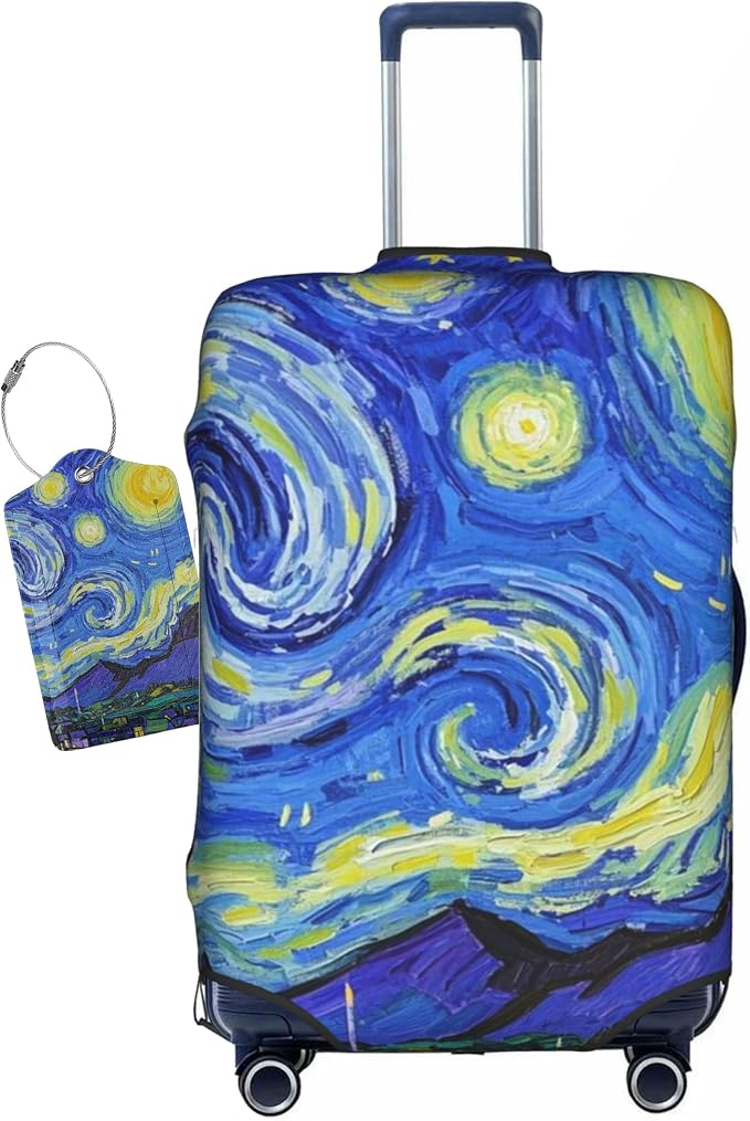 Vincent Van Gogh Starry Sky Night Luggage Cover Washable Suitcase Protector