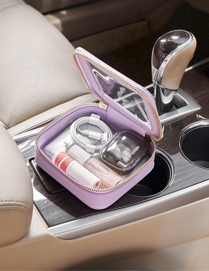 Popvibe Clear Makeup Bag Travel Cosmetic Case Transparent Toiletry Bag