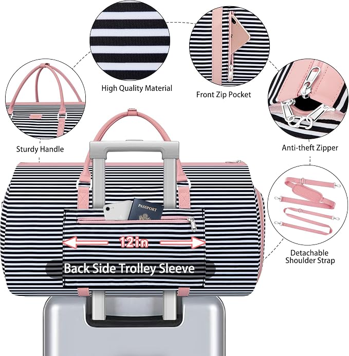 Convertible Garment Duffel Bag for Travel