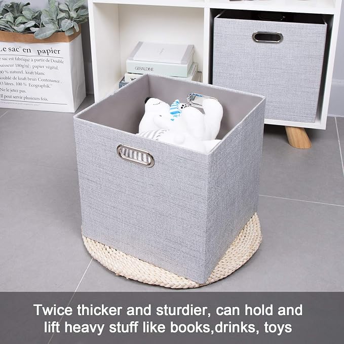11 Inch Cube Storage Bins for Organization, Fabric Storage Cubes Closet Storage