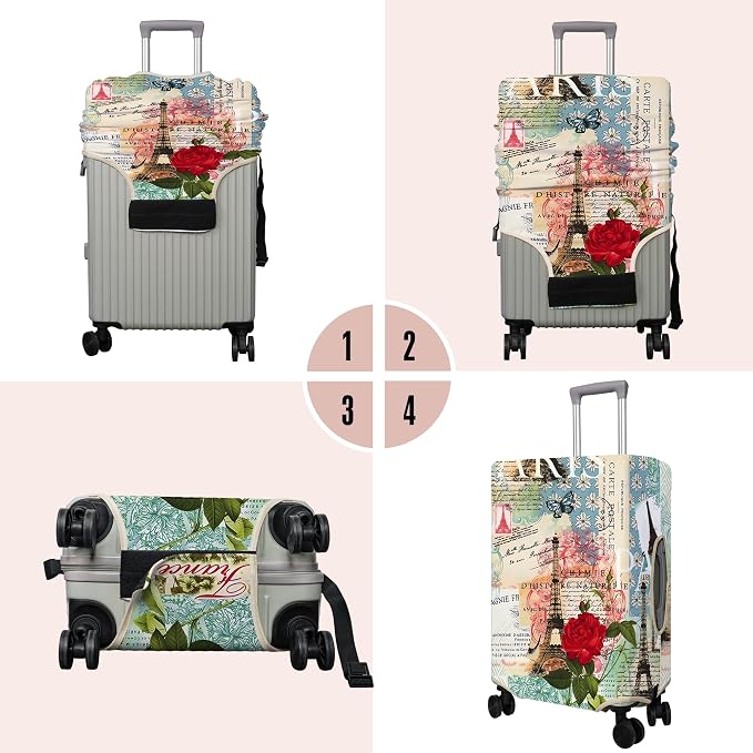 Travel Luggage Cover Suitcase Protector Fits 18-32 Inch Wheel Covers