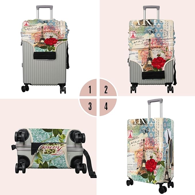 Travel Luggage Cover Suitcase Protector Fits 18-32 Inch Wheel Covers