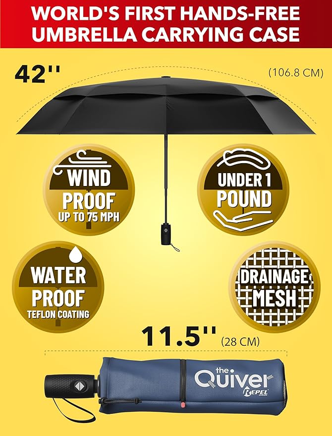 REPEL Windproof Travel Umbrella