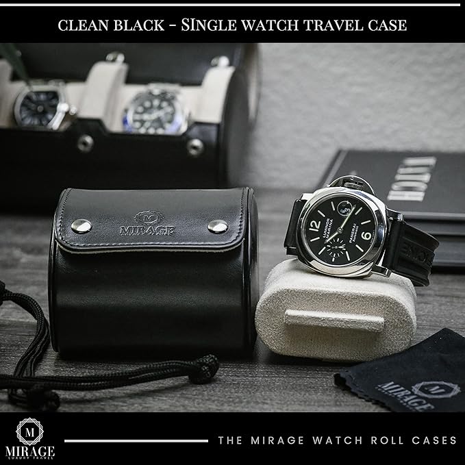 Black/Ivory - 1 Watch Travel Case