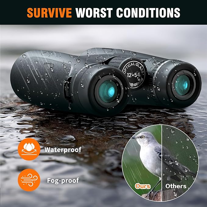 12x54 HD Binoculars for Adults High Powered