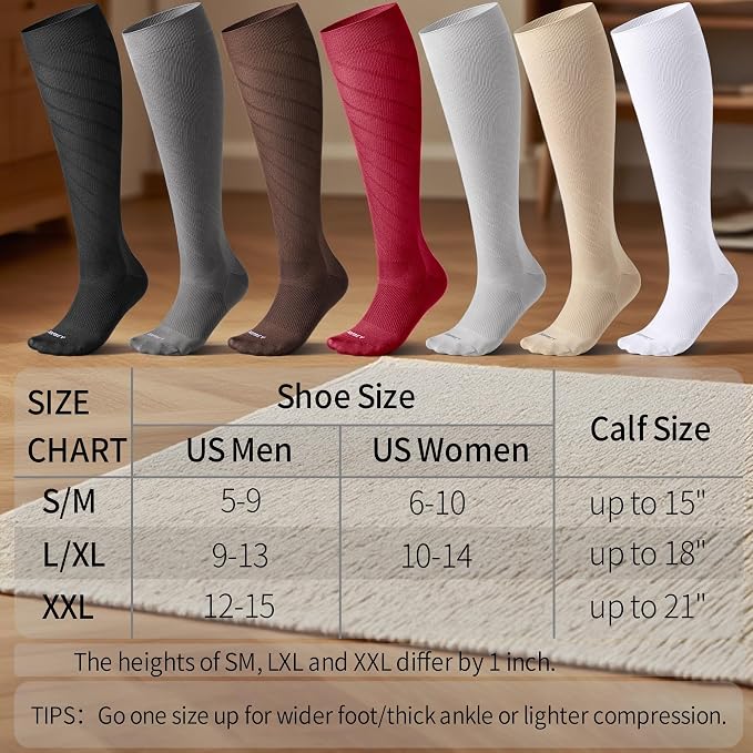 4 Pairs Light Compression Socks