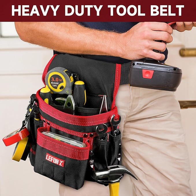 Tool Belt, Magnetic Tool Pouch, 14-Pockets Tool Belts
