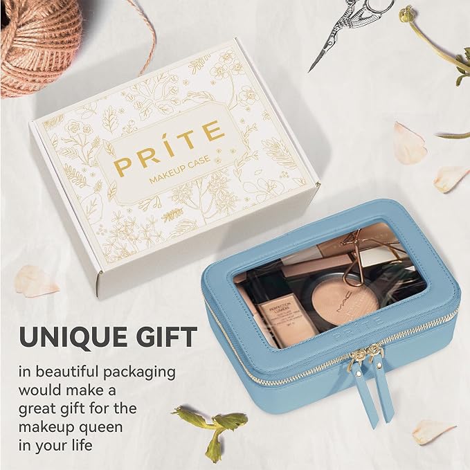 Prite Clear Makeup Bag Cosmetic Organizer Case Waterproof Travel Toiletry Bag