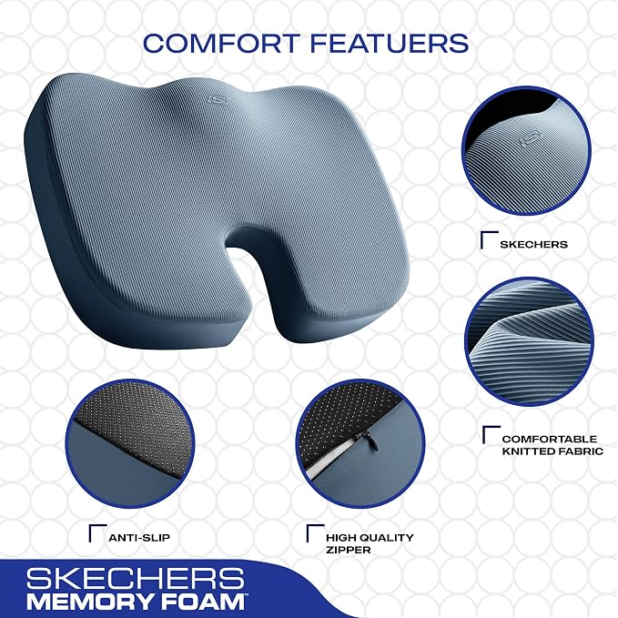 Skechers Memory Foam Seat Cushion, Office Chair Cushion