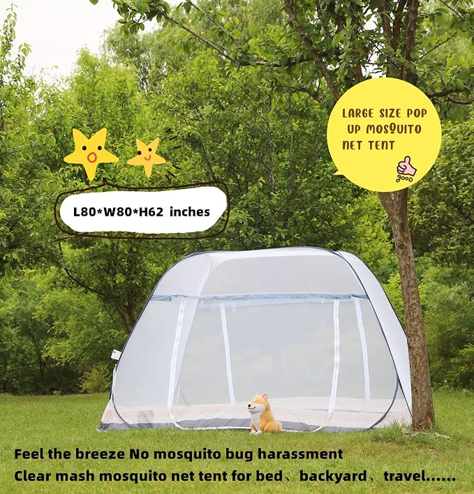 Jsanh Folding Mosquito Net Tent Canopy Curtains