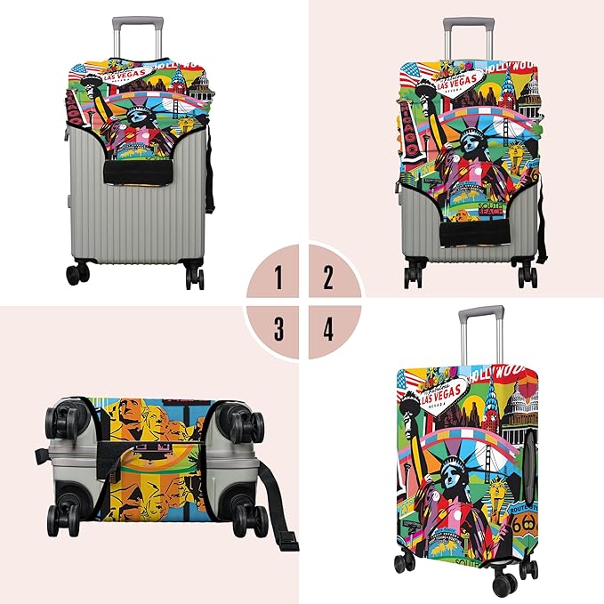Travel Luggage Cover Suitcase Protector Fits 18-32 Inch Wheel Covers