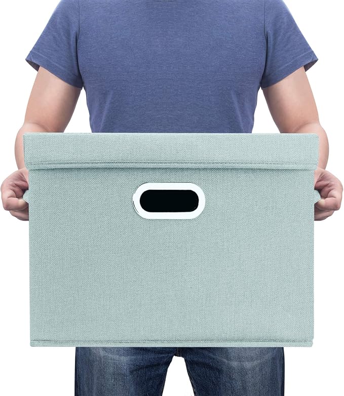 TYEERS Large Storage Bins with Lids, Collapsible, Fabric Storage Boxes