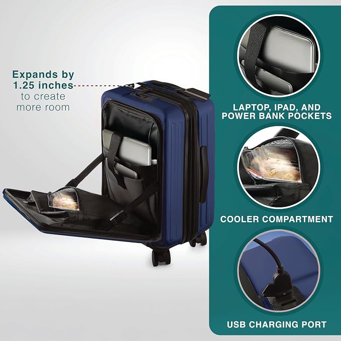 Luggage Sets 3 Piece, 22 Inch Carry on Luggage and 24 Inch Suitcases