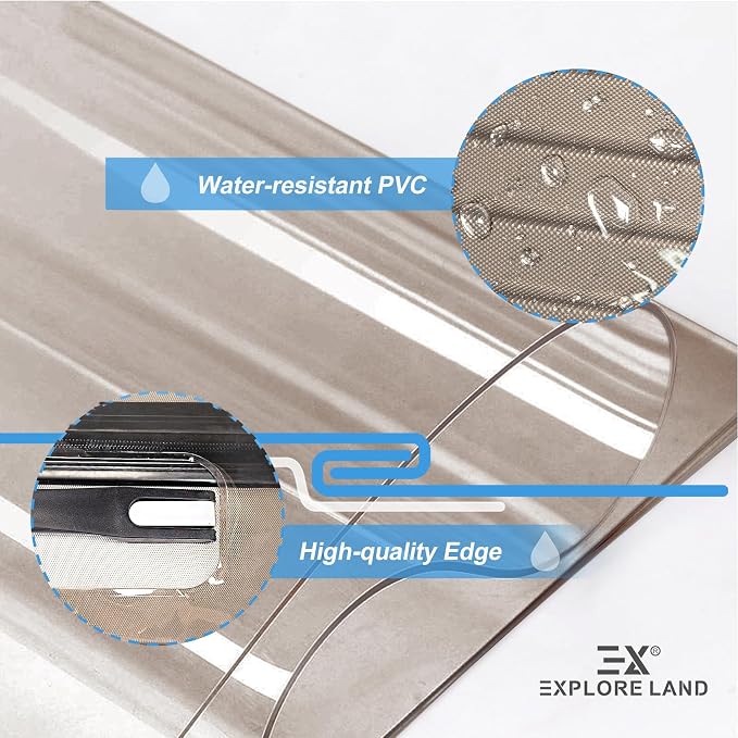 Explore Land Clear Luggage Cover Tough Protector Fits