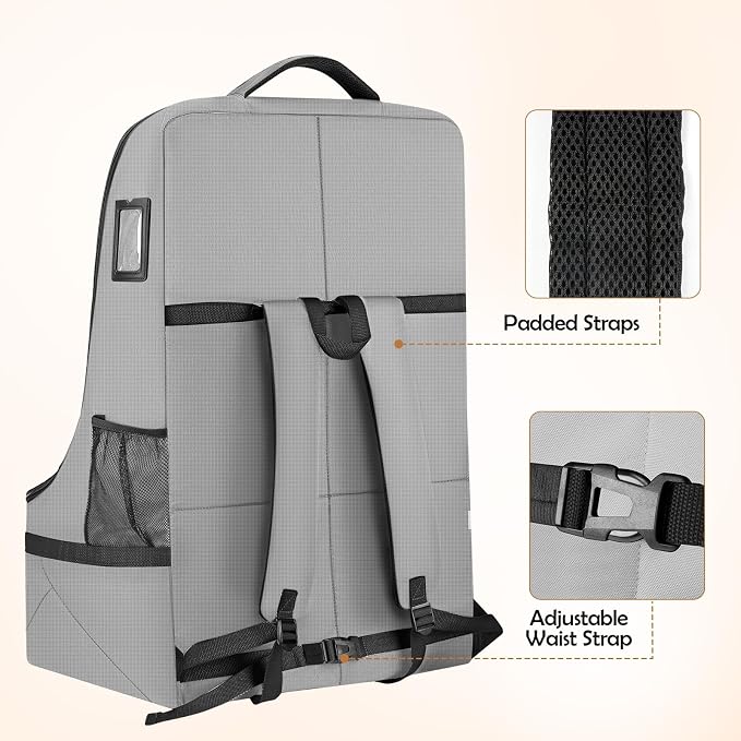 YOREPEK Gate Check Car Seat Travel Bag, Padded Carseat Cover