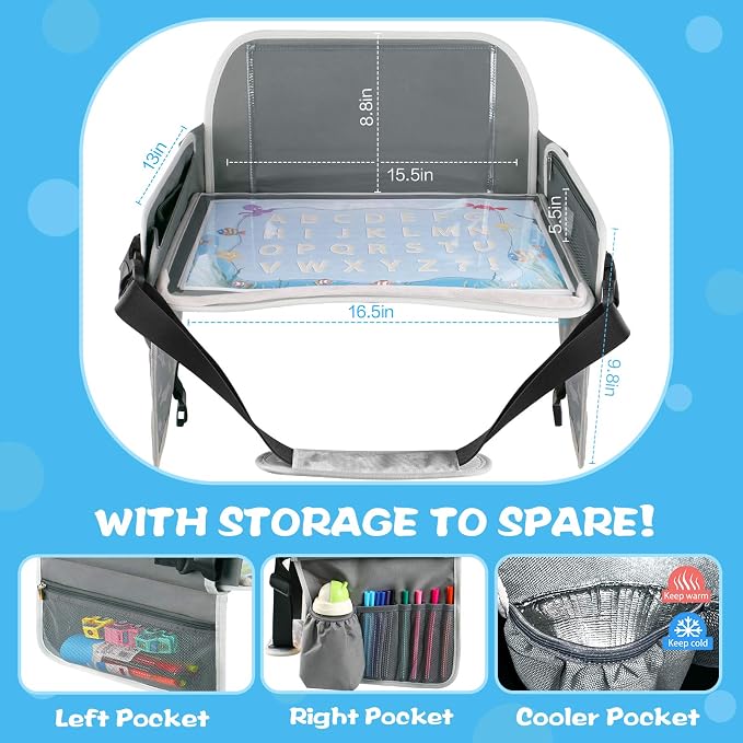 MENZOKE Kids Travel Tray Car Seat Tray