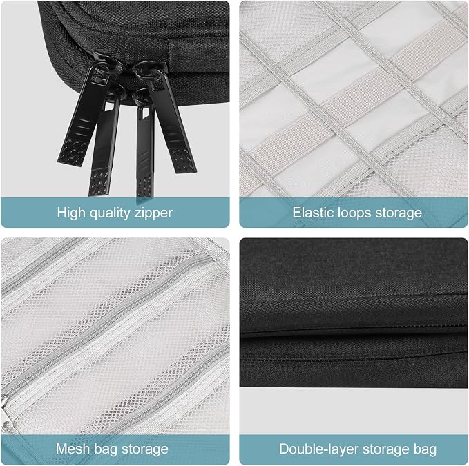 Electronic Accessories Organizer Carry Bag, Travel Cable Storage Case Portable