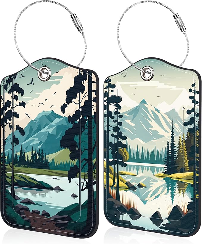 Mesmerizing Mountain Lake Scenery Luggage Tag
