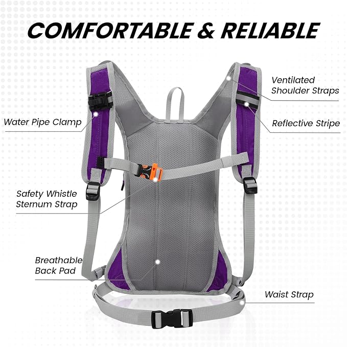 Nepest Hydration Pack Backpack for Women & Men, Lightweight Water Backpack