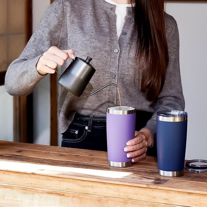 MEWAY 20oz Tumbler 8 Pack Double Wall Vacuum Insulated Travel Mug Bulk