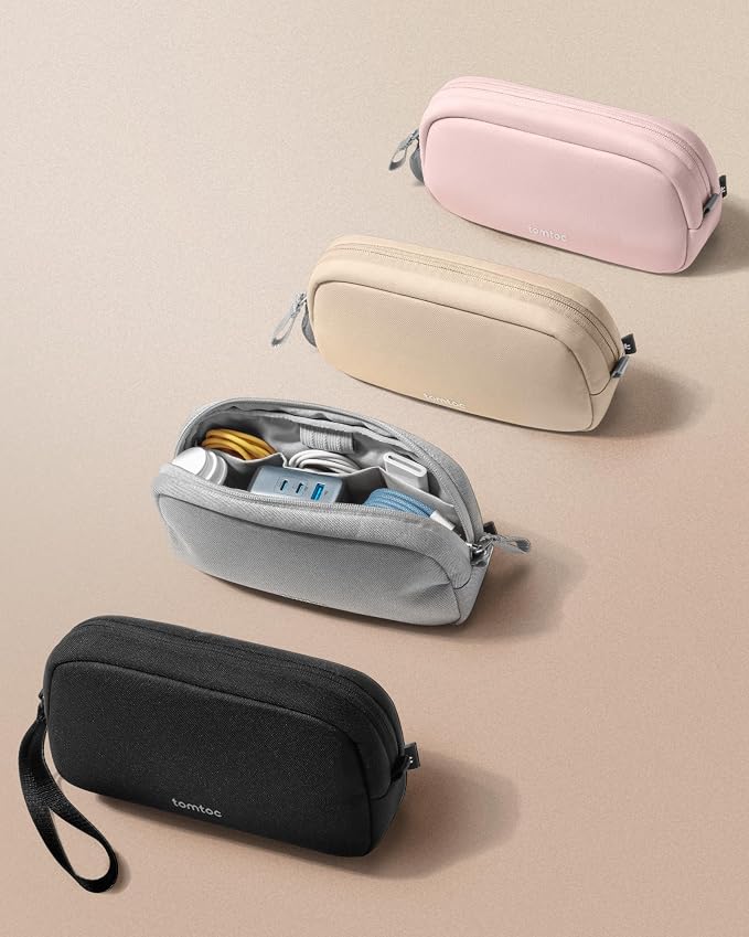 tomtoc Electronics Organizer Travel Case, Water Resistant Travel Bag Cable