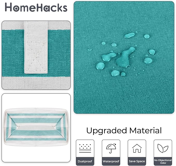 HomeHacks 2-Pack Large Laundry Basket, Waterproof, Freestanding Laundry Hamper