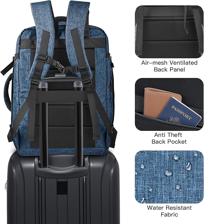 Carry On Backpack, Extra Large 50L Travel Backpack