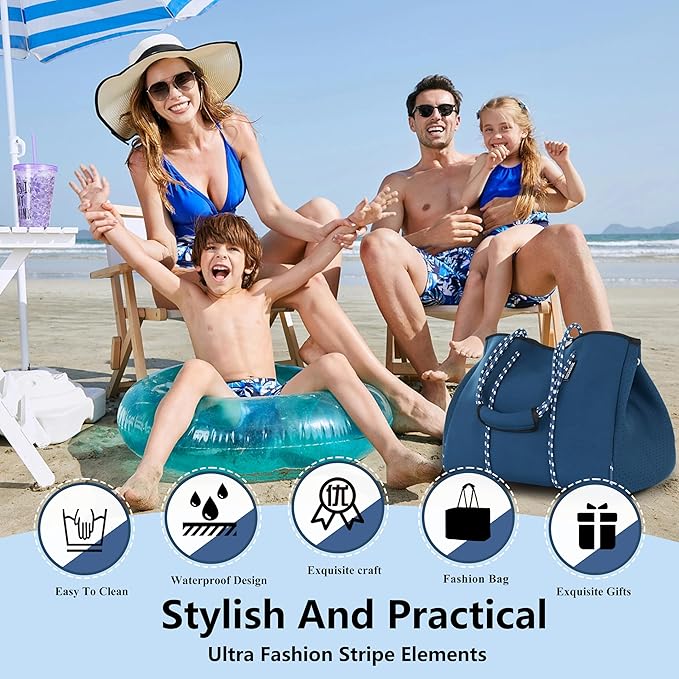 QOGiR Neoprene Multipurpose Beach Bag Tote