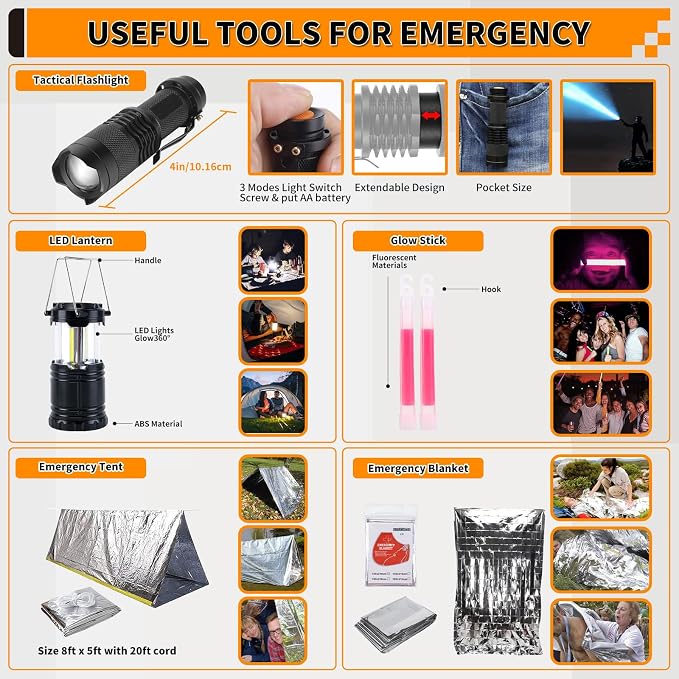 Survival Kit, Gifts for Men Women Teen Boys, Emergency Kit