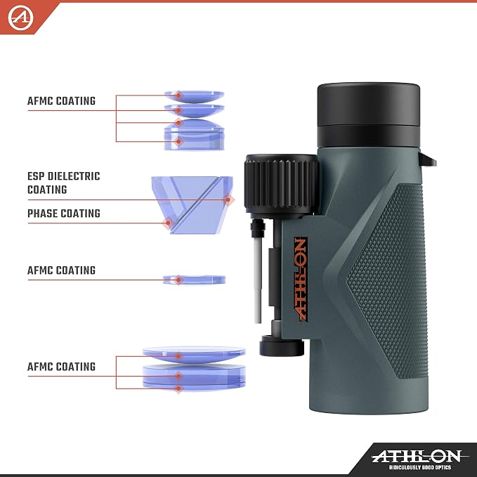 Athlon Optics 8x42 Midas UHD Gray Binoculars