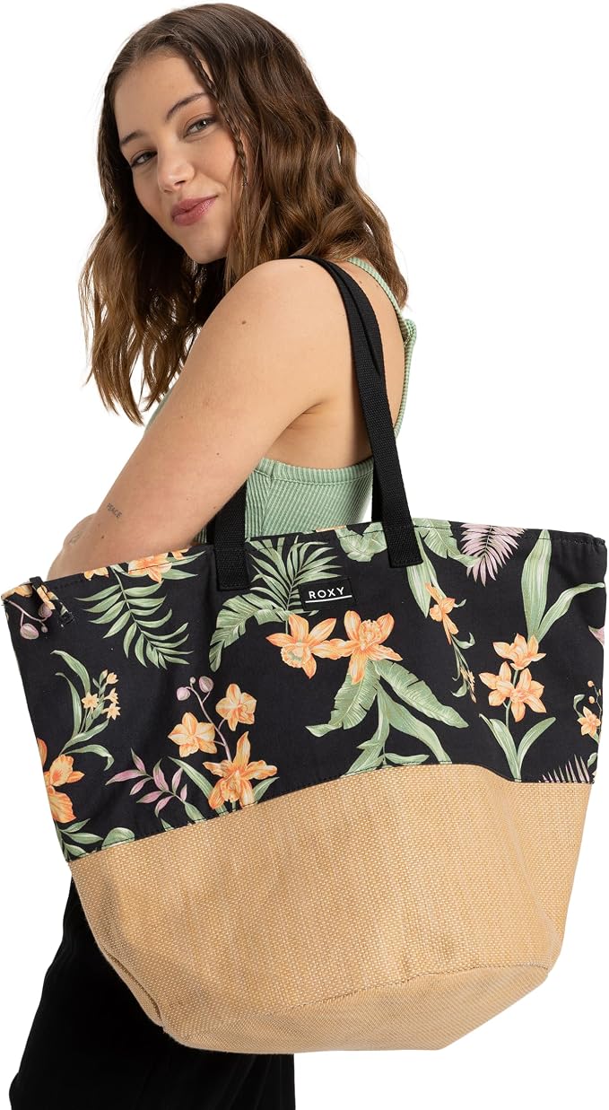 Roxy Women's Beach Tote Bag | Travel | Vacation | Straw | Lightweight |