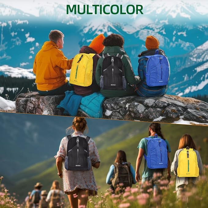 Ultralight 20L Foldable Backpack, Compact to Palm-Sized, Travel & Daily Use