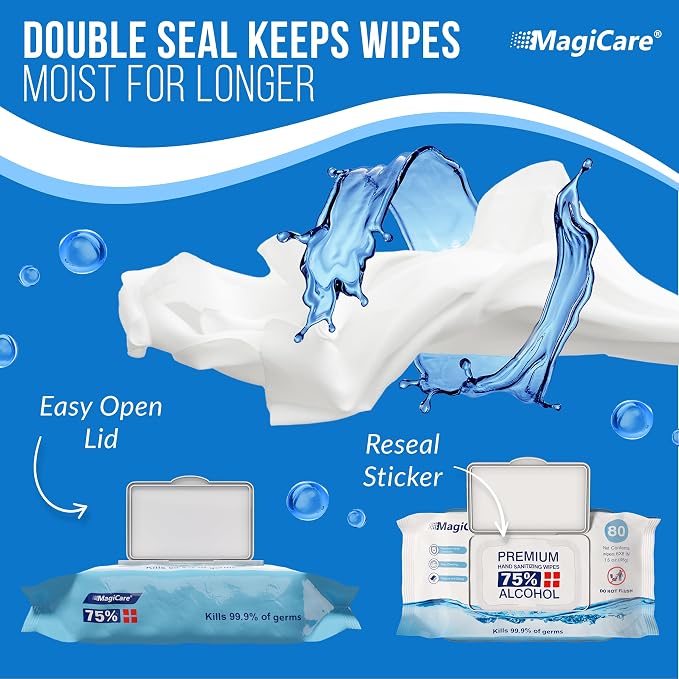 MagiCare 75% Large Alcohol Wipes