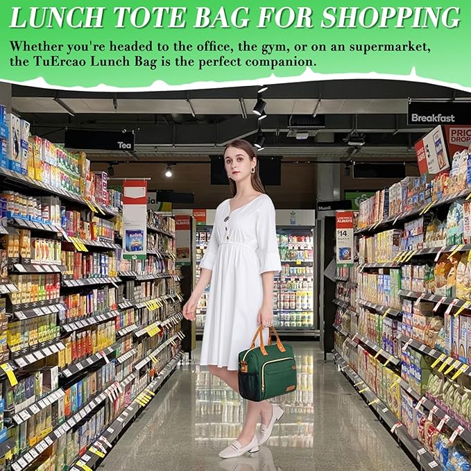 TuErCao Insulated Lunch Bag Adult Lunch Box