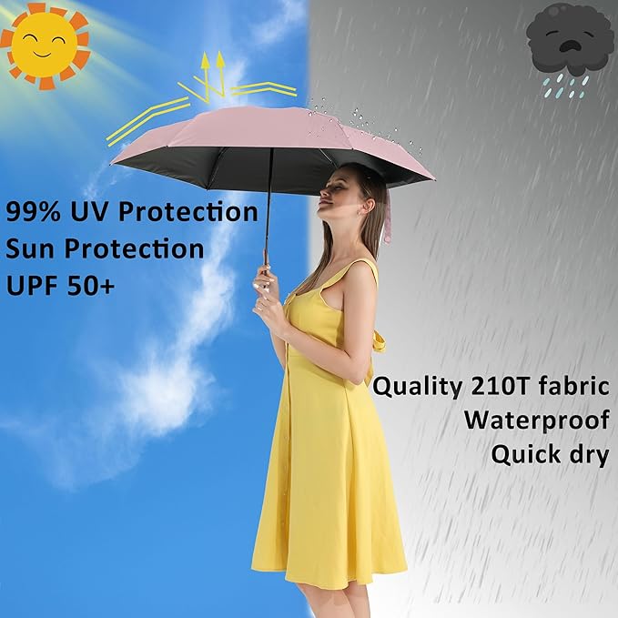 BAODINI Travel Mini Umbrella for Purse