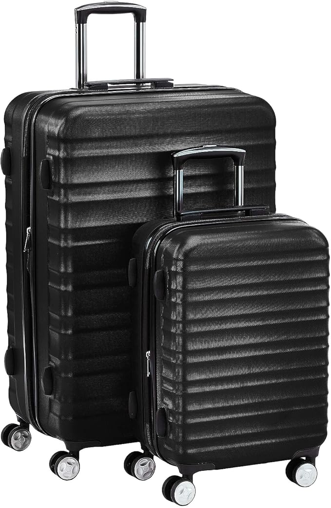 Amazon Basics 2 Piece Set With TSA Locks, Hardshell Suitcases With Four