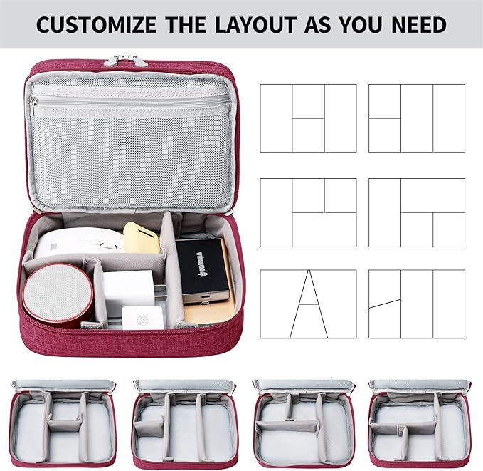 mygreen Travel Cable Organizer Bag, Two-Layer Electronics Accessories Organizer