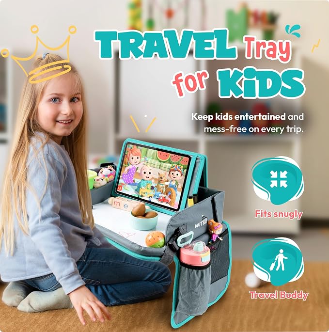 Kids Travel Tray with Dry Erase Board