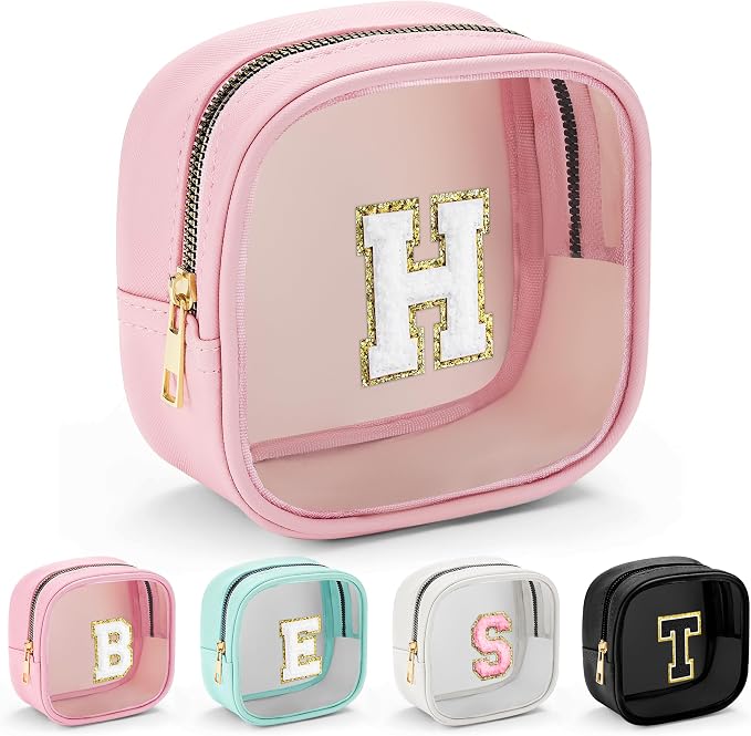 YOOLIFE Initial Make Up Bag Travel Toiletry Bag